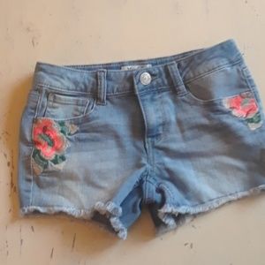 Floral Denim Shorts